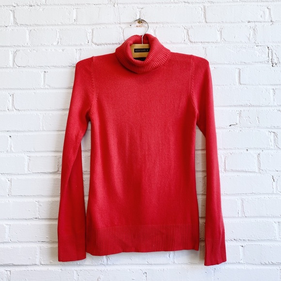 French Connection Sweaters - FRENCH CONNECTION red turtleneck knit sweater